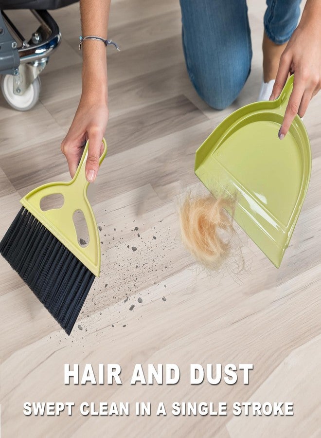 NBGYTECH Mini Broom and Dustpan Set Small Broom with Dustpan Combo Set Portable Cleaning Tools for Home Office RV Learning Camping (Yellow) - Image 2